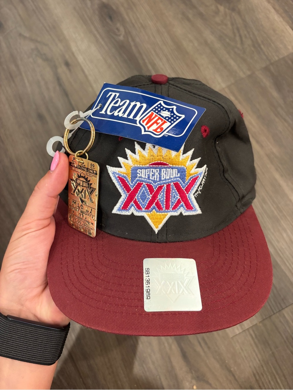 LOGO 7 Super Bowl XXIX Snapback Hat - Black & Maroon